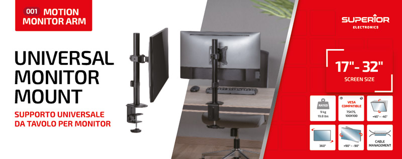 Superior Universal Single Monitor Mount 17"-32" - SUPSPC001