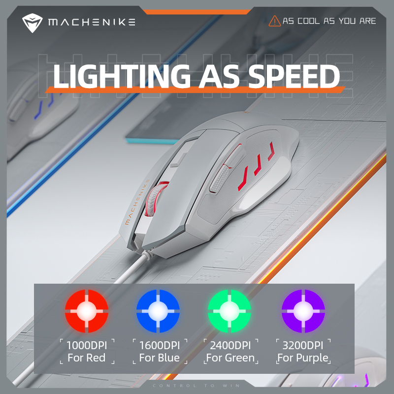 Machenike M3 Wired Gaming Mouse Gray