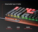 Machenike K500-B87 White/Blue Wired Gaming Keyboard 87 Blue Switch Keys (copy)
