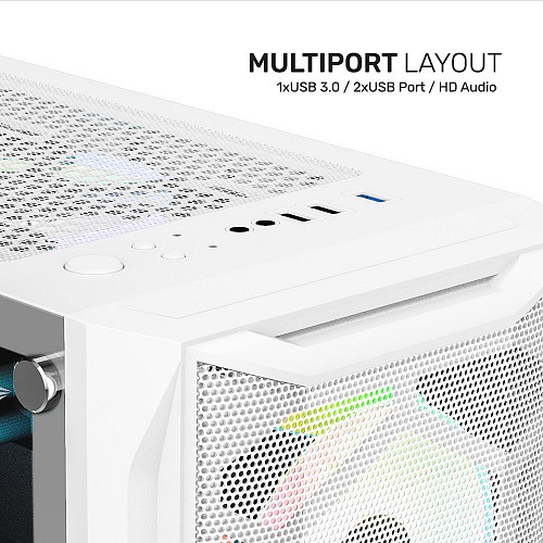 Armaggeddon Gaming Case ATX 3xARGB TRITRON 2 White