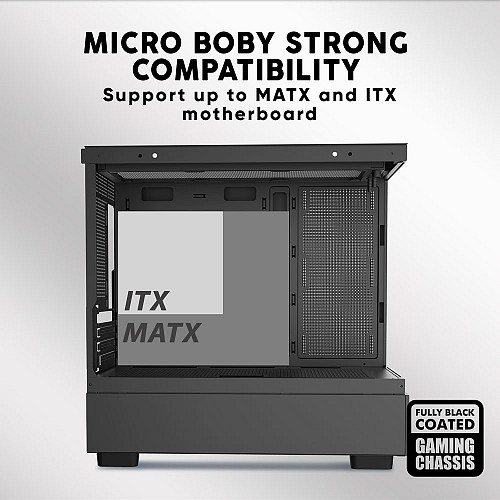 Armaggeddon Gaming Case M-ATX AQUARON DUPLEX PRO Black 