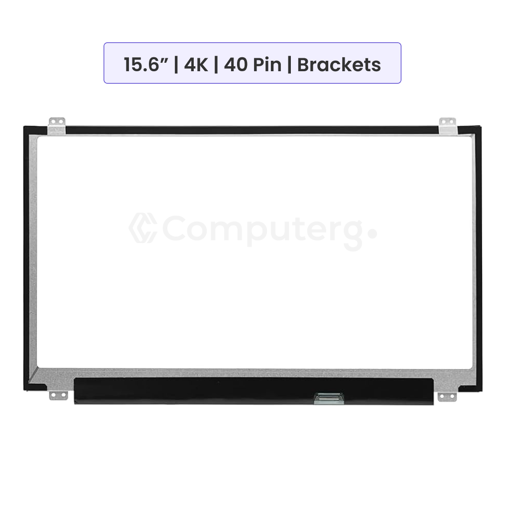Laptop Screen Panel 15.6-Inch - UHD (3840x2160) IPS - 40 Pin - Brackets