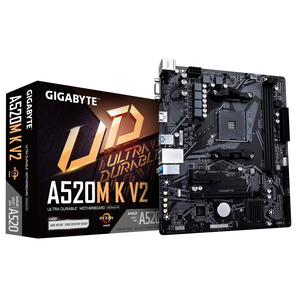Gigabyte Socket AMD A520 AM4 - A520M K V2