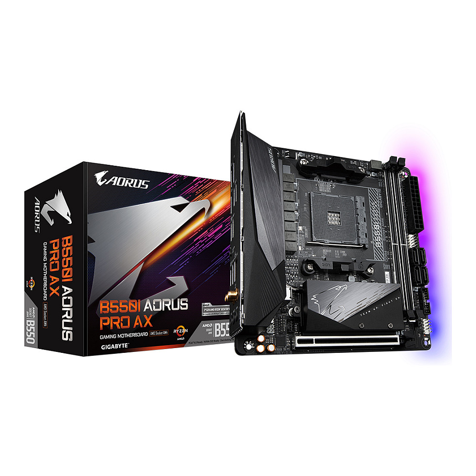 Gigabyte 1.0 Mini Socket AMD B550 AM4 ITX - B550I AORUS PRO AX