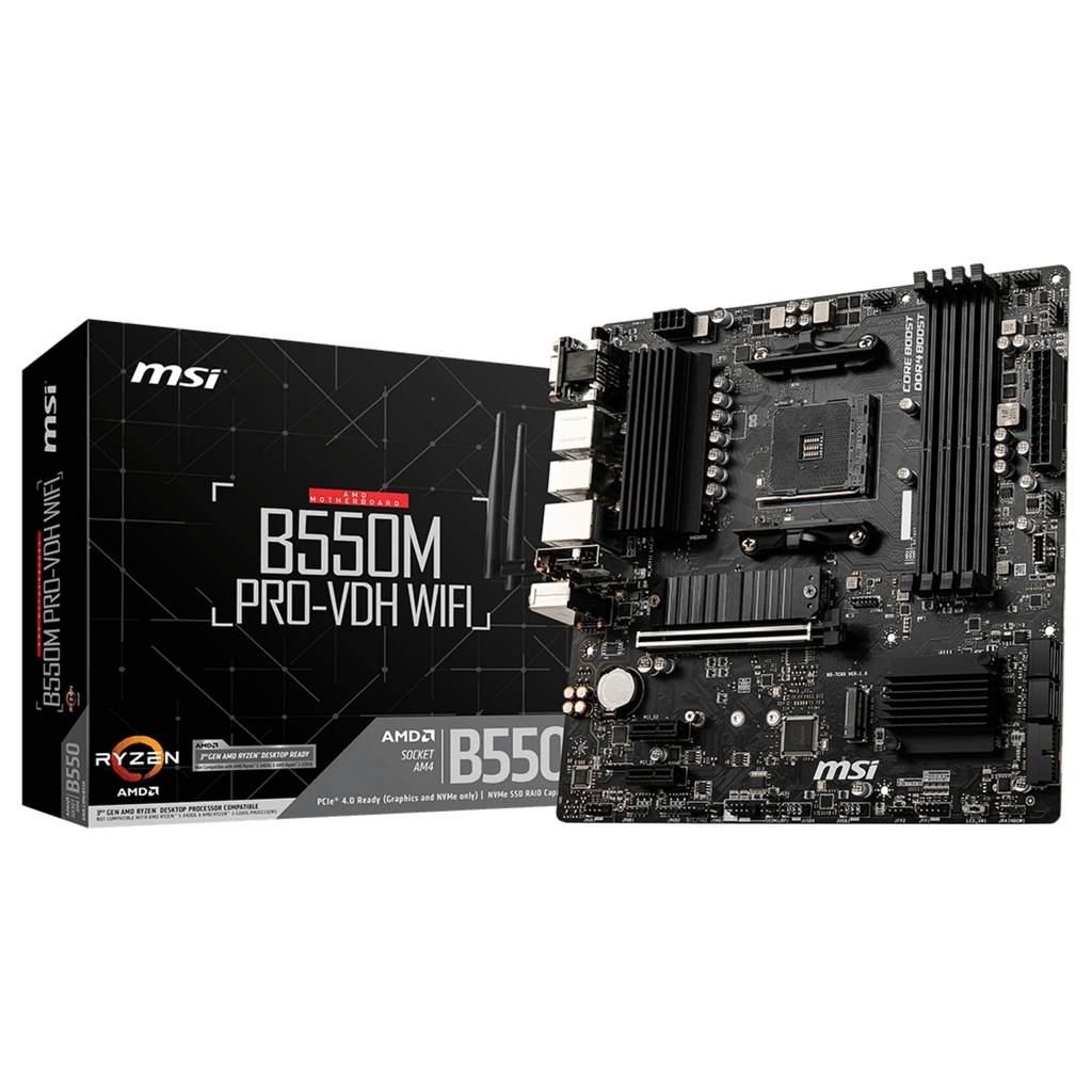 MSI AMD B550M PRO-VDH B550 AM4 mATX - 7C95-001R
