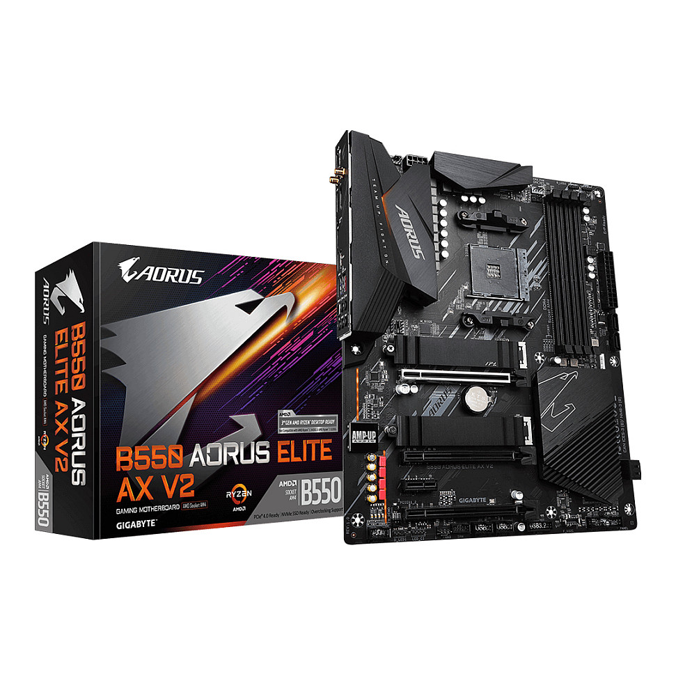 Gigabyte AORUS ELITE AX 1.0 Socket AMD AORUS ELITE AX V2 B550 AM4 ATX - B550 AORUS ELITE AX V2