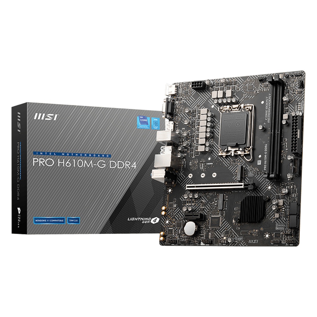 MSI Motherboard PRO H610M-G DDR4 - micro ATX - Socket LGA1700 - Intel H610 · 7D46-009R