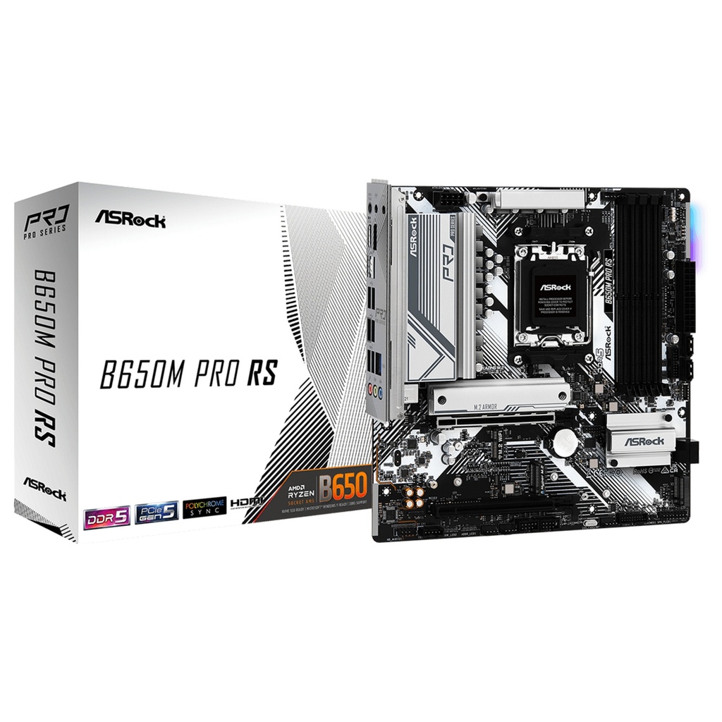 ASROCK Motherboard B650M PRO RS - micro ATX - Socket AM5 - AMD B650 · 90-MXBLP0-A0UAYZ