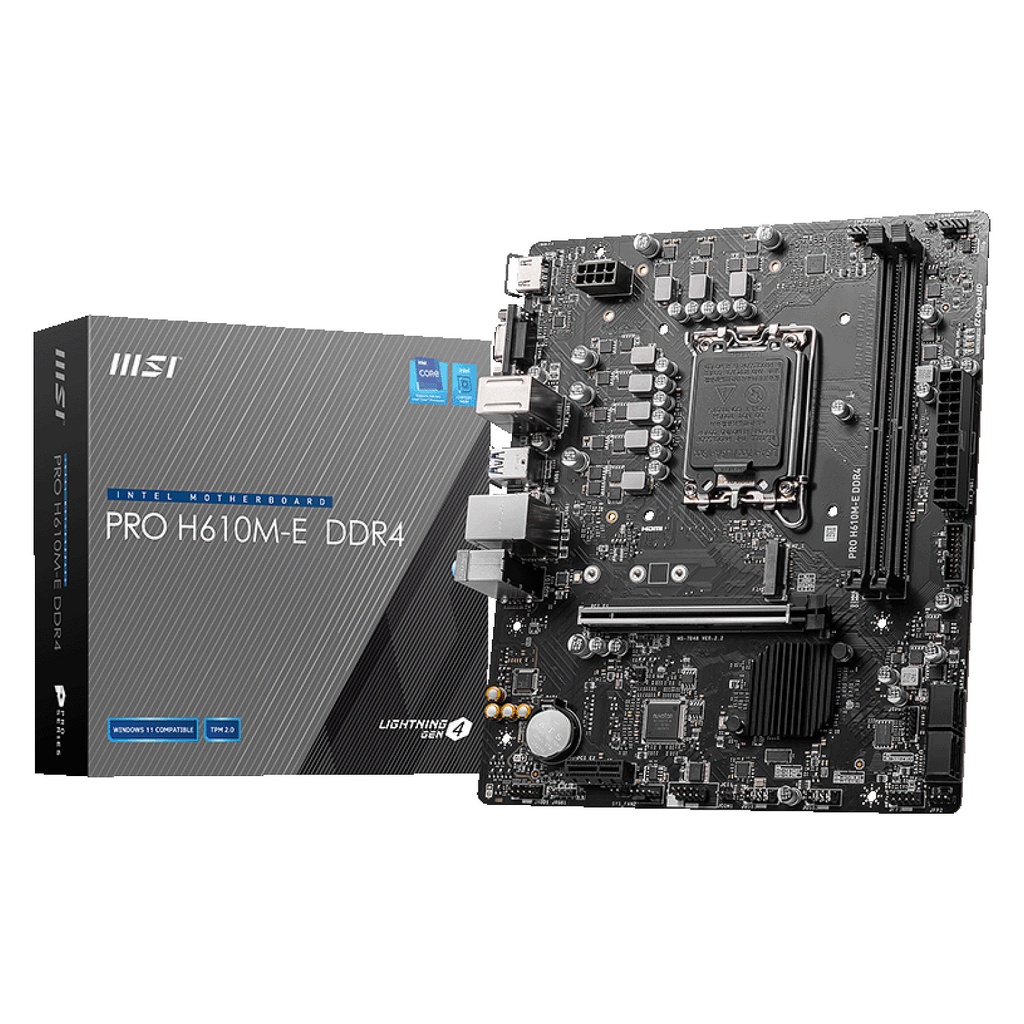 MSI PRO H610M-E micro Socket Intel · H610 LGA1700 ATX - 7D48-001R