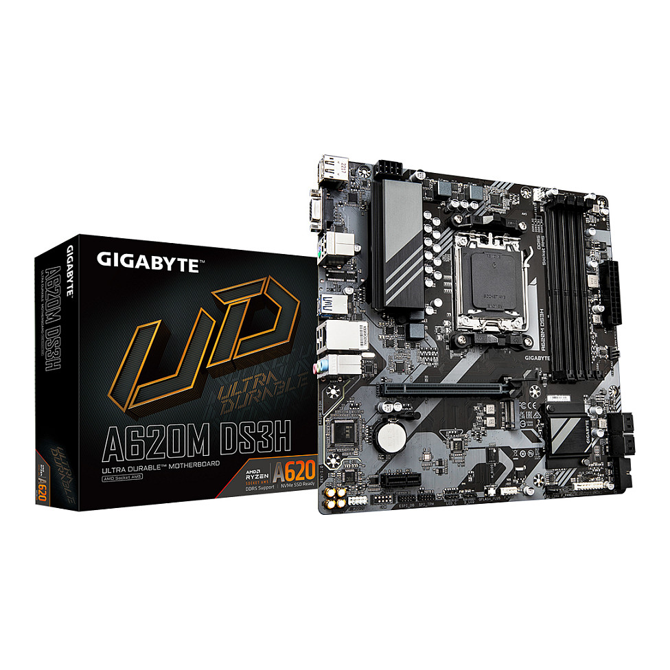 GIGABYTE A620M DS3H — Micro-ATX AM5 Motherboard (AMD A620, DDR5)