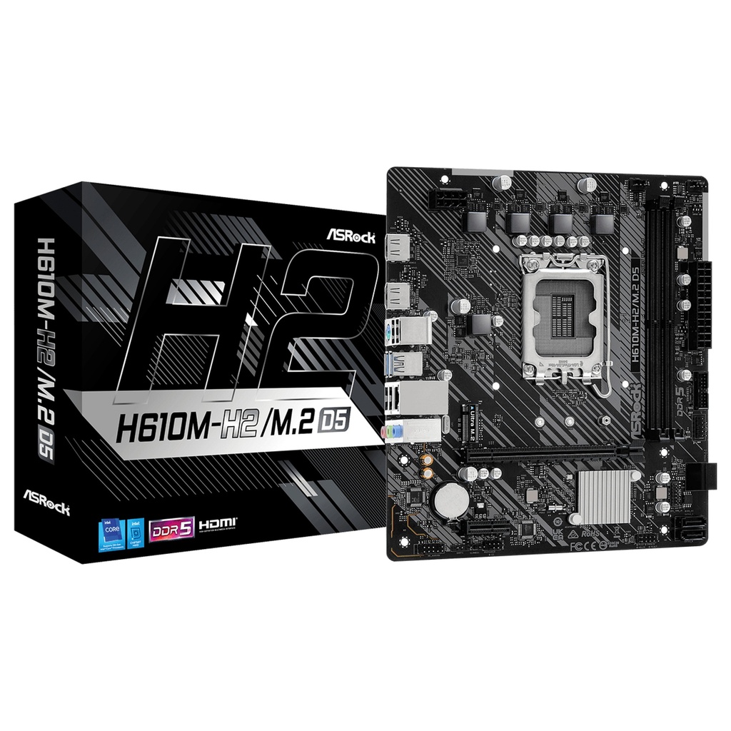ASRock H610M-H2/M.2 D5 Micro Socket Intel · H610 LGA1700 ATX - 90-MXBML0-A0UAYZ