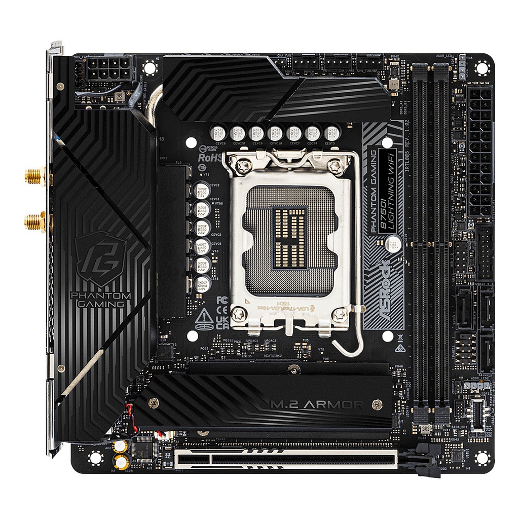 ASRock Phantom Gaming B760I LIGHTNING mini Socket · B760 LGA1700 ITX - 90-MXBNN0-A0UAYZ