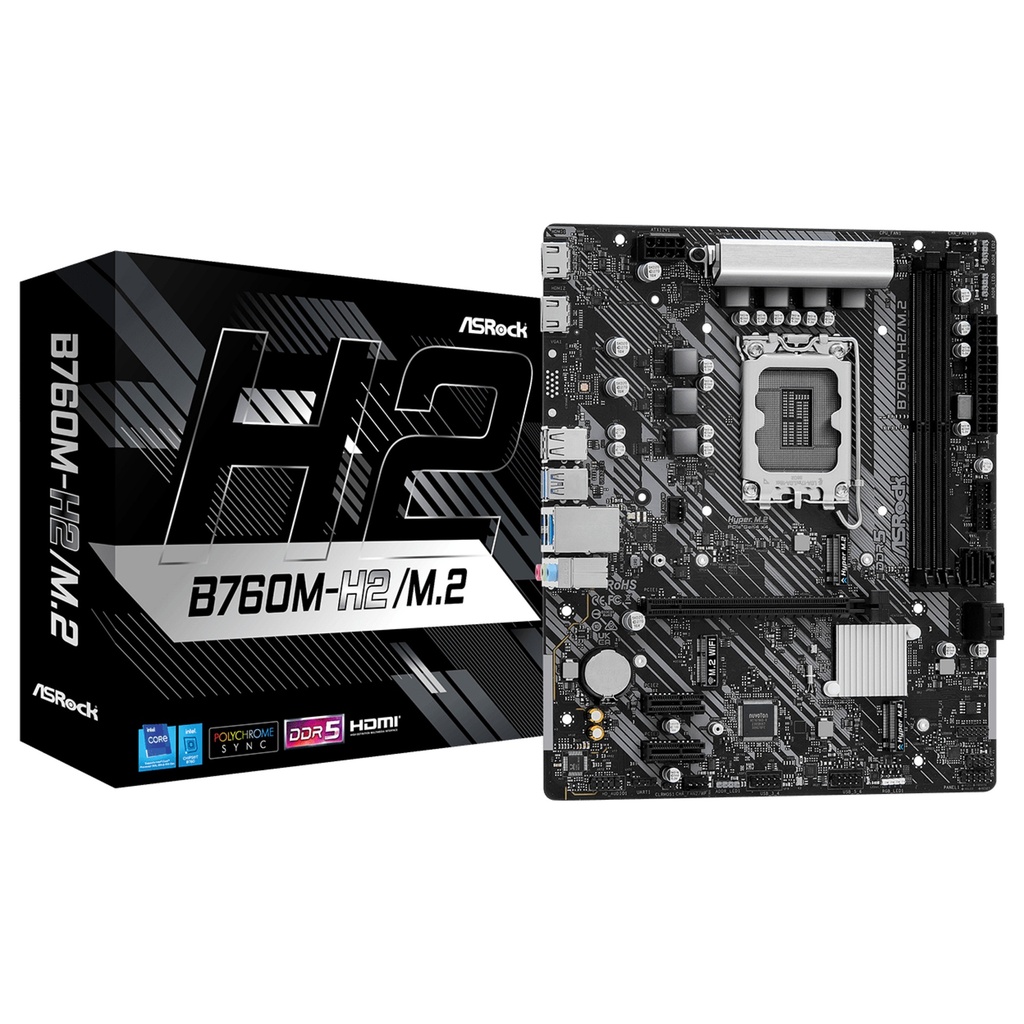 ASRock B760M-H/M.2 micro Socket · B760 LGA1700 ATX - 90-MXBN00-A0UAYZ