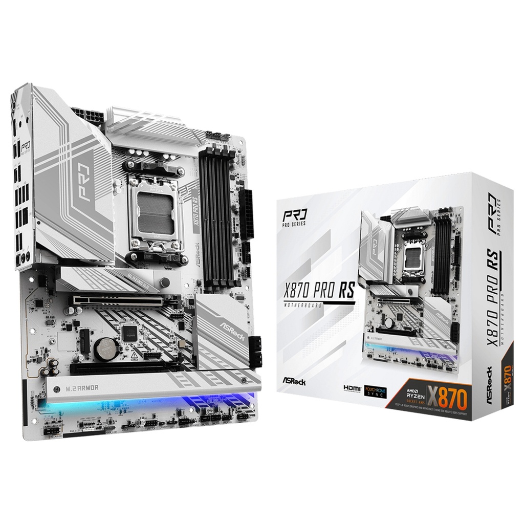 ASROCK X870 Pro RS — ATX AM5 Motherboard (AMD X870, DDR5, PCIe 5.0, USB4)