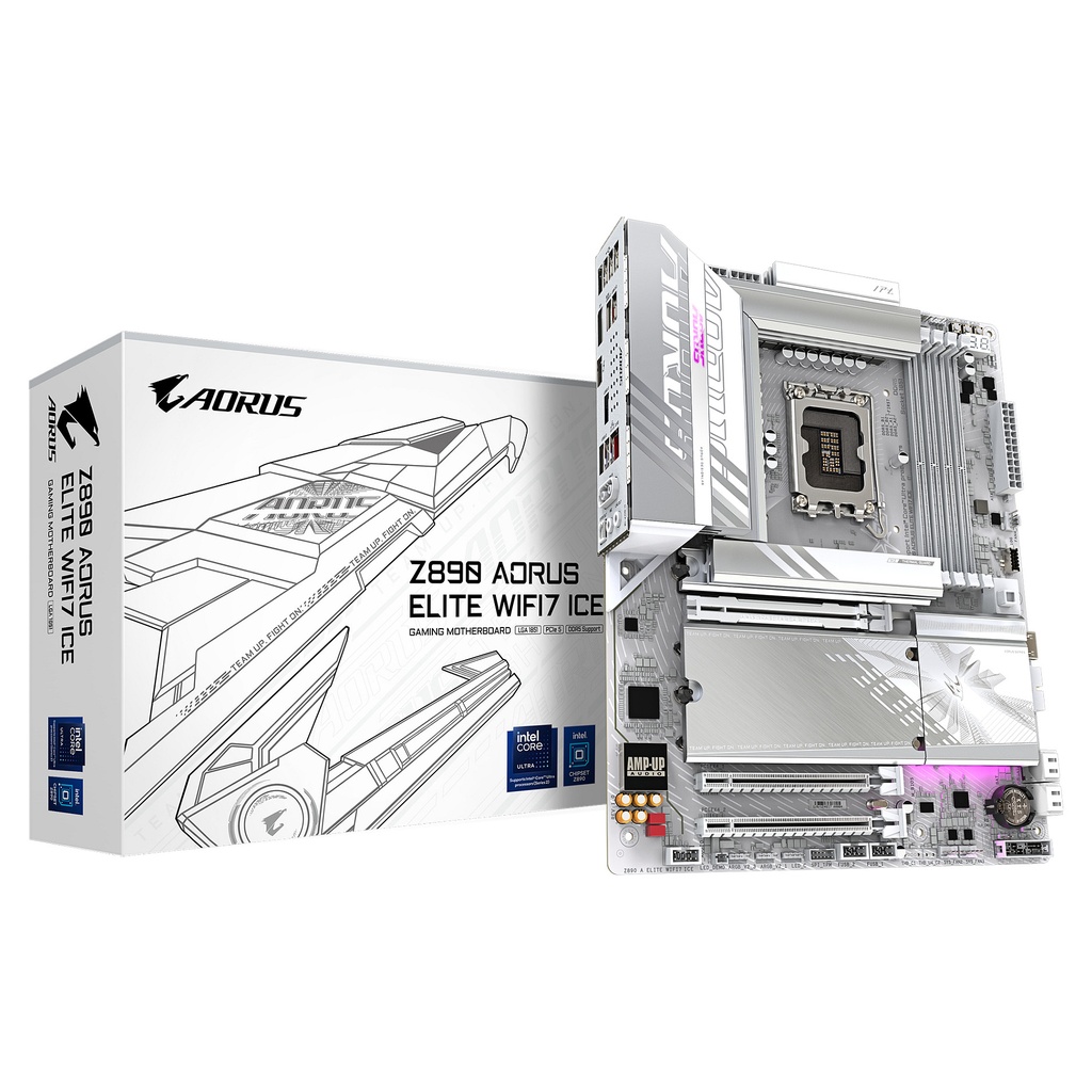 Gigabyte AORUS ELITE ICE Socket Intel Express A ELITE WF7 ICE Z890 LGA1851 ATX - Z890 A ELITE WF7 ICE