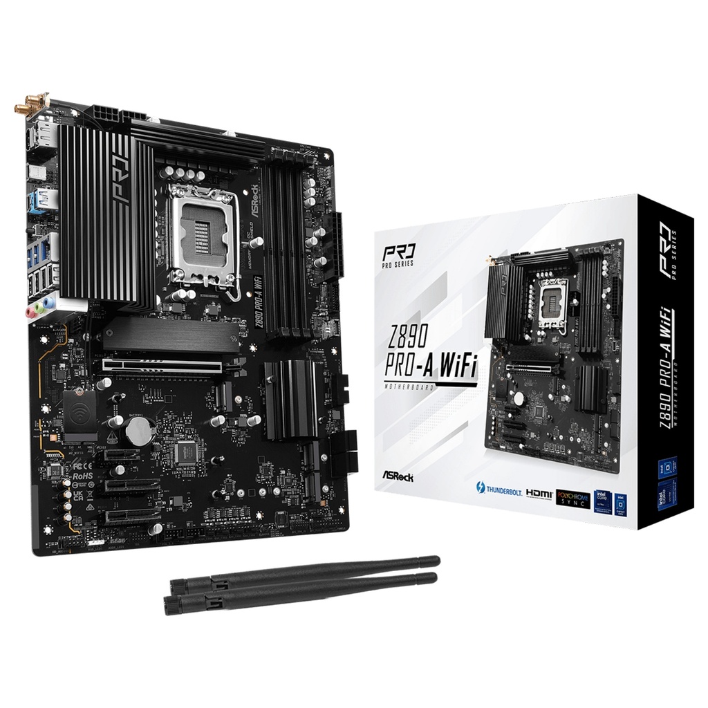 ASROCK Z890 PRO-A WiFi - motherboard - ATX - LGA1851 Socket - Z890 · 90-MXBP60-A0UAYZ