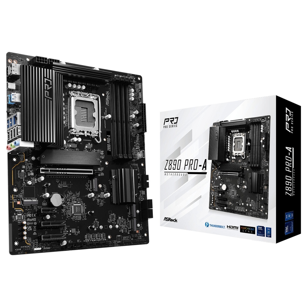 ASROCK Z890 Pro-A - motherboard - ATX - LGA1851 Socket - Z890 · 90-MXBP50-A0UAYZ