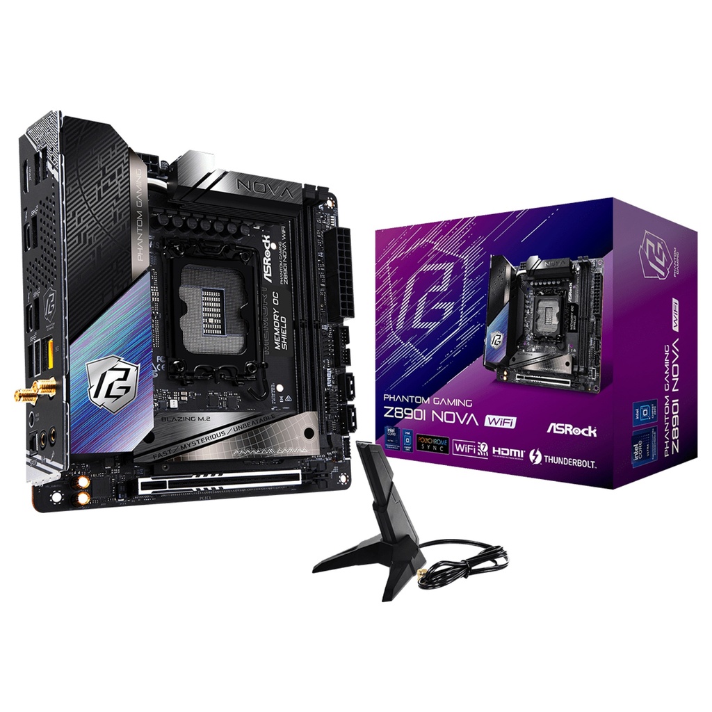 ASRock Phantom Gaming Z890I NOVA mini Socket · Z890 LGA1851 ATX - 90-MXBPN0-A0UAYZ