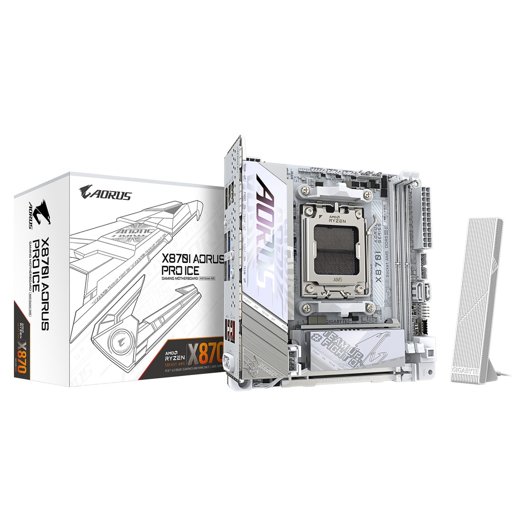 AORUS X870I PRO ICE - motherboard - mini ITX - Socket AM5 - AMD X870 - X870I AORUS PRO ICE