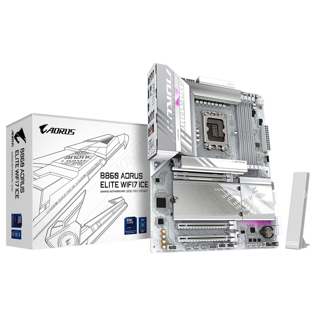 Gigabyte AORUS ELITE ICE Socket A ELITE WF7 ICE AORUS ELITE WF7 ICE B860 LGA1851 ATX - B860 AORUS ELITE WF7 ICE
