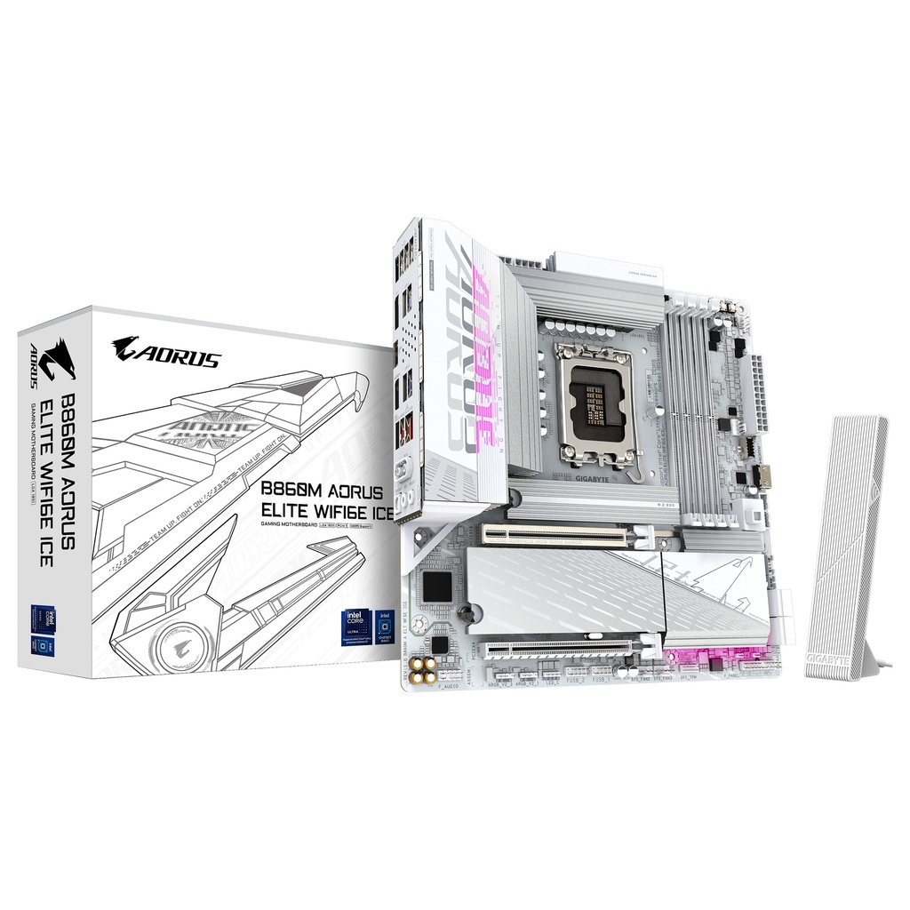 AMD AORUS B860M ELITE WIFI6E ICE micro Socket B860M A ELT WF6E ICE B850 LGA1851 ATX - B860M AORUS ELITE WF6E ICE