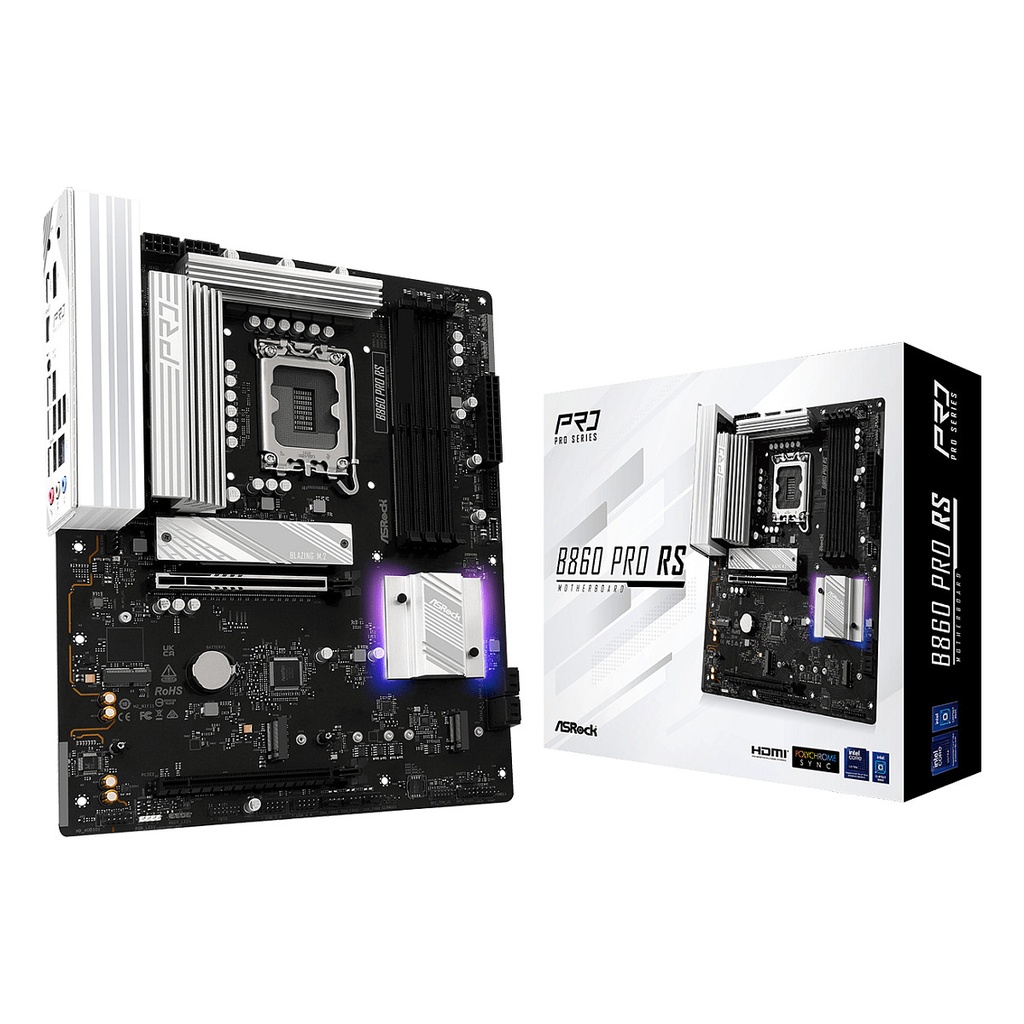 ASROCK B860 PRO RS - motherboard - ATX - LGA1851 Socket - B860 · 90-MXBRM0-A0UAYZ