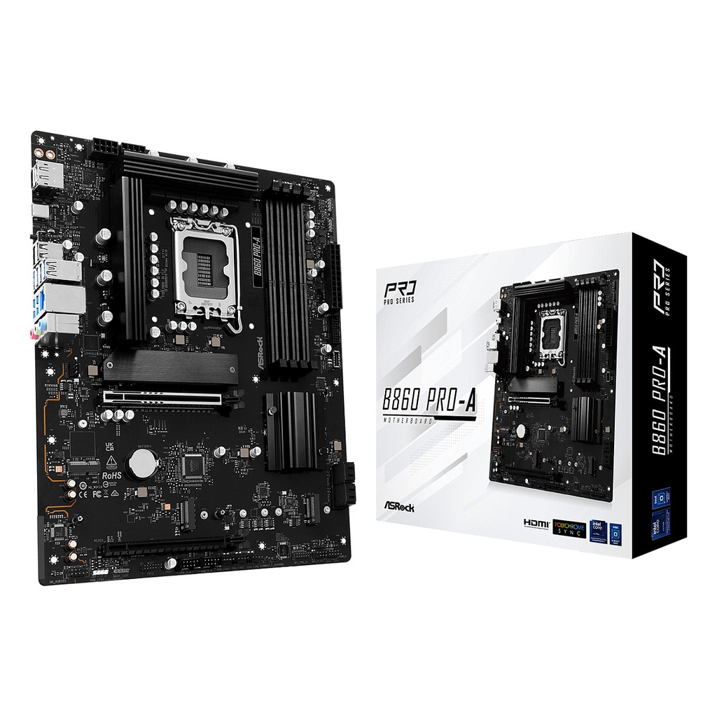 ASROCK B860 Pro-A - motherboard - ATX - LGA1851 Socket - B860 · 90-MXBRN0-A0UAYZ