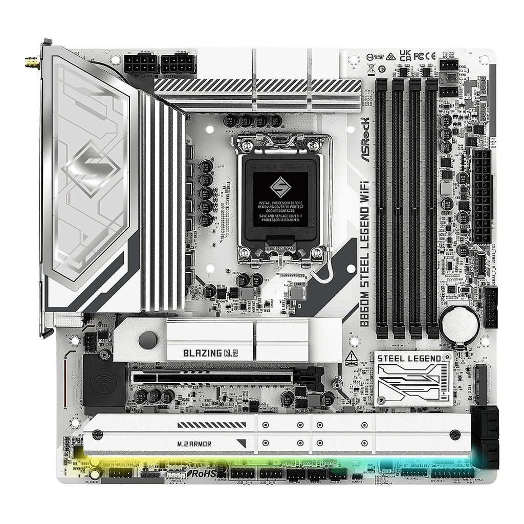 ASRock B860M STEEL LEGEND micro Socket · B860 LGA1851 ATX - 90-MXBQF0-A0UAYZ