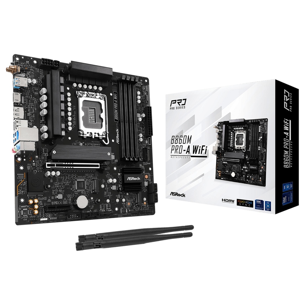ASRock B860M Pro-A micro Socket · B860 LGA1851 ATX - 90-MXBRS0-A0UAYZ