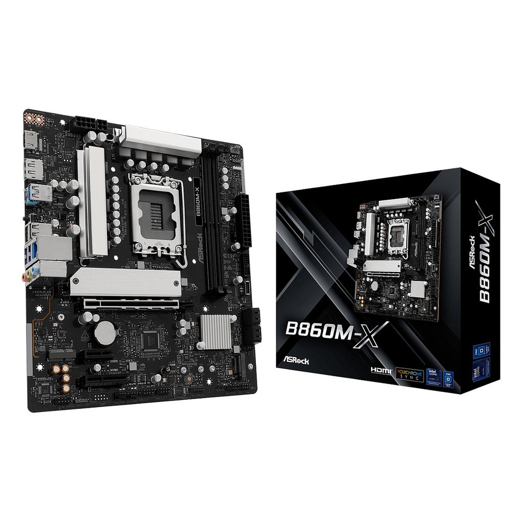 ASRock B860M-X micro Socket · 90-MXBRU0-A0UAYZ B860 LGA1851 ATX - 90-MXBRX0-A0UAYZ