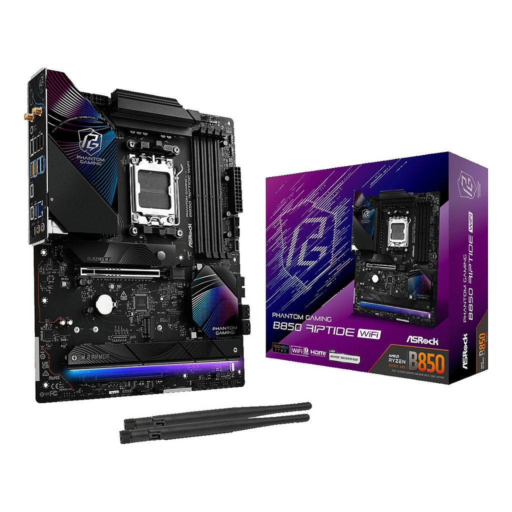 ASRock Phantom Gaming Riptide Socket AMD · B850 AM5 ATX - 90-MXBQT0-A0UAYZ