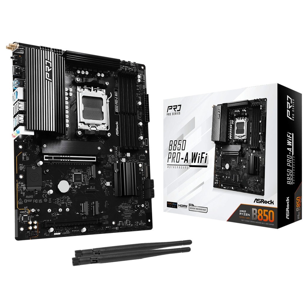 ASROCK B850 Pro-A WiFi - motherboard - ATX - Socket AM5 - AMD B850 · 90-MXBQN-A0UAYZ