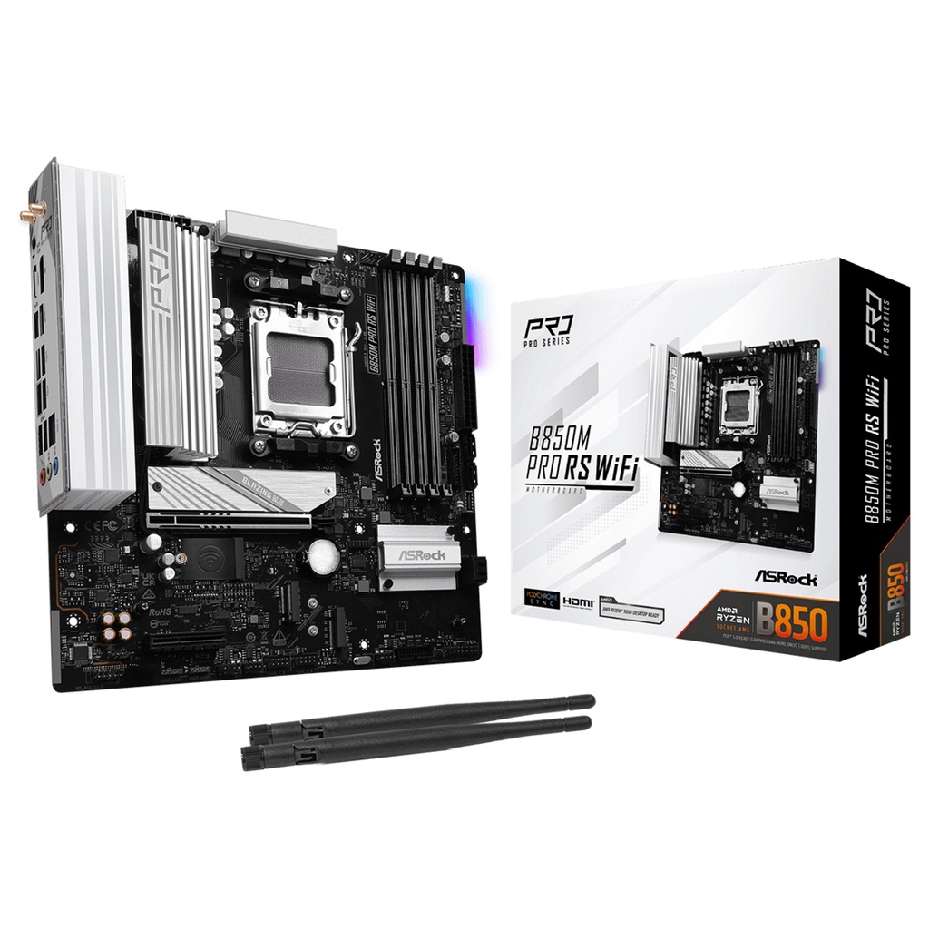 ASRock B850M Pro RS micro Socket AMD · B850 AM5 ATX - 90-MXBR70-A0UAYZ