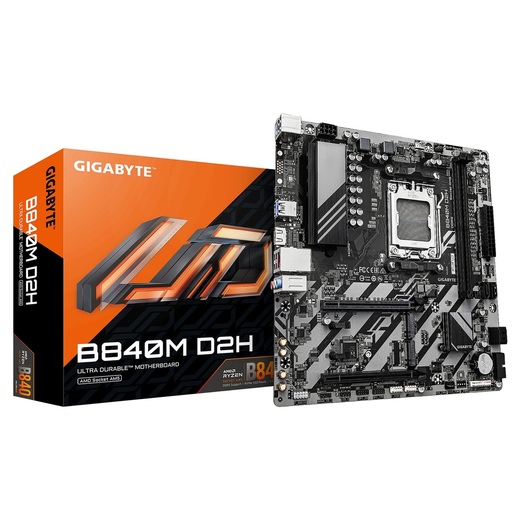 GIGABYTE B840M D2H - motherboard - micro ATX - Socket AM5 - AMD B840 - B840M D2H