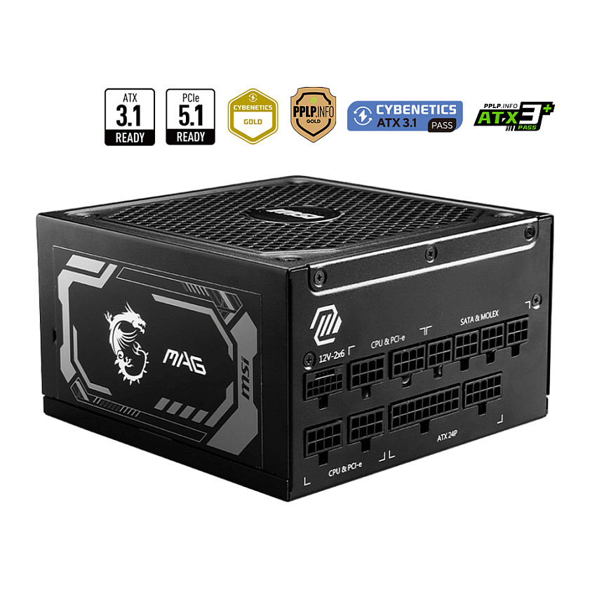 MSI MAG A1250GL - power supply - 1250 Watt · - 306-7ZP9A11-CE0