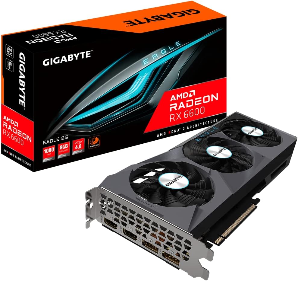 Gigabyte Radeon RX 6600 EAGLE - Graphics Card · 8GB - GV-R66EAGLE-8GD