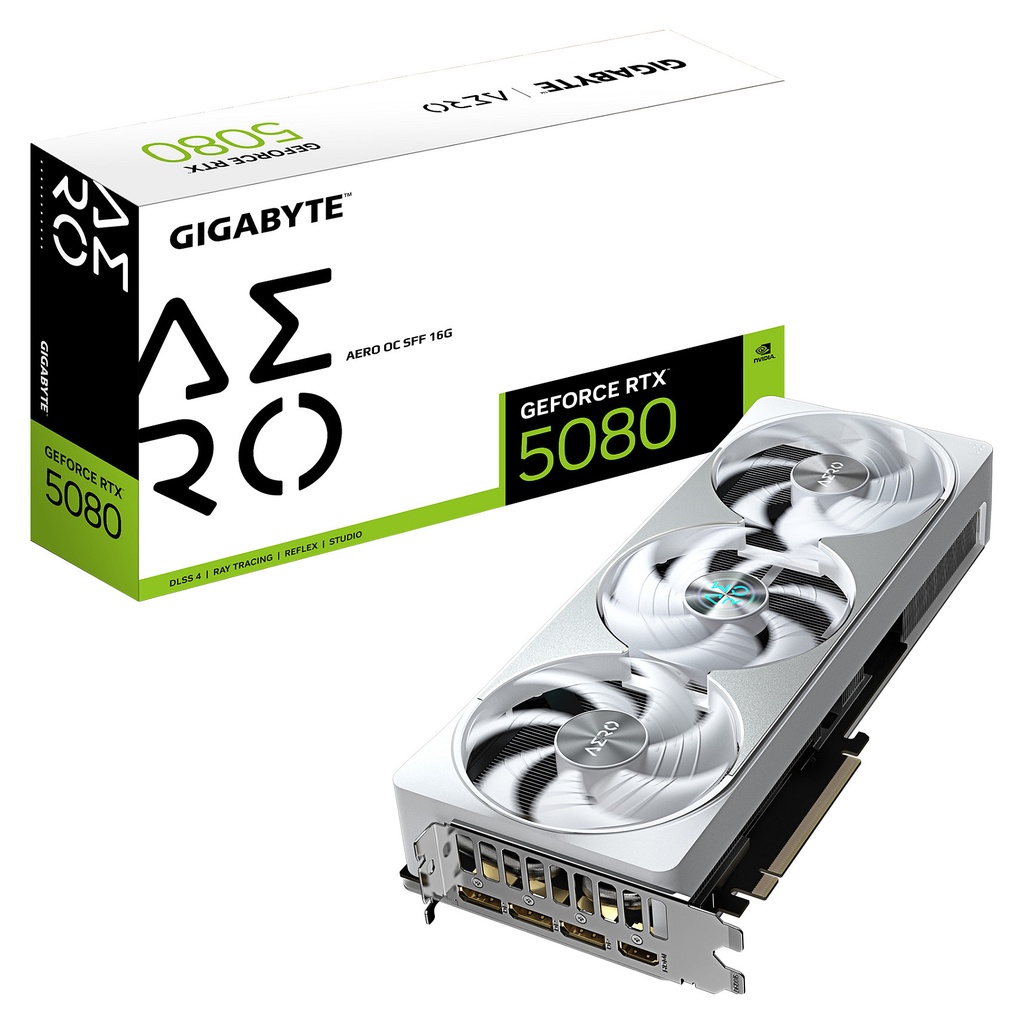 Gigabyte GeForce RTX 5080 AERO OC SFF - graphics card - GeForce RTX 5080 16GB - GV-N5080AERO OC-16GD