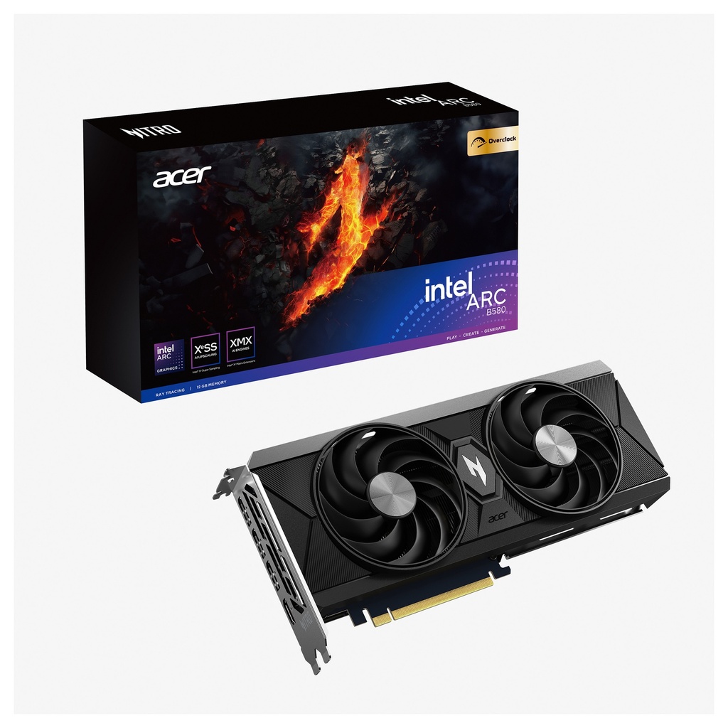 Intel ACER Nitro Arc B580 OC - graphics card - Arc B580 DP.Z4BWW.P01 - DP.Z4BWW.P01 - DP.Z4BWW.P01 12GB - DP.Z4BWW.P01