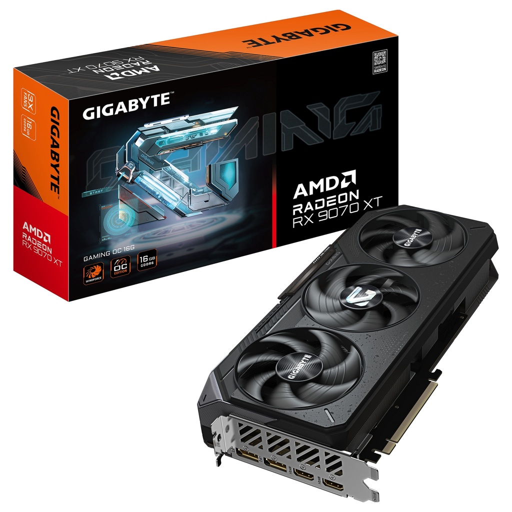 Gigabyte Radeon RX 9070 XT GAMING OC - graphics card - Radeon RX 9070 XT GV-R9070XTGAMING OC-16GD - GV-R9070XTGAMING OC-16GD - GV-R9070XTGAMING OC-16GD 16GB - GV-R9070XTGAMING OC-16GD