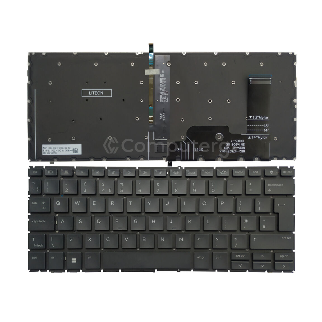 Keyboard for HP EliteBook 830 G9, 835 G9, 830 G10, 835 G10 - Backlit - UK Layout