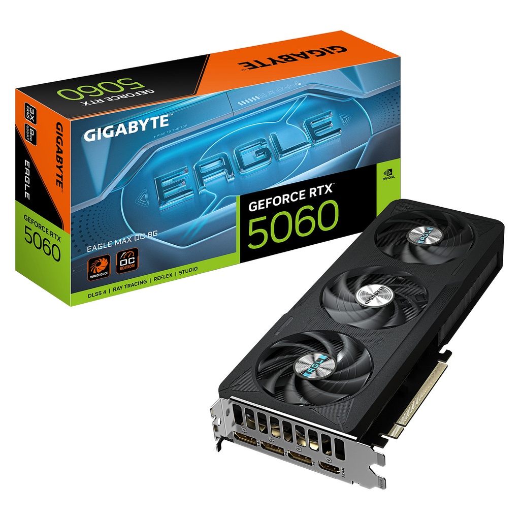 GIGABYTE EAGLE MAX - OC Edition - Graphics Card - GeForce RTX 5060 - 8 GB - GV-N5060EAGLEMAX OC-8GD