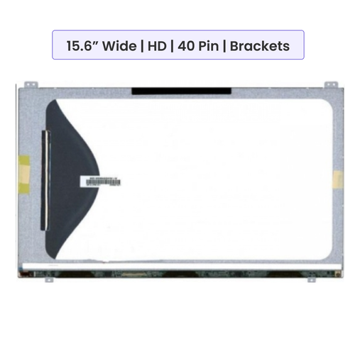 Laptop Screen Panel 15.6-Inch - HD (1366x768) - 40 Pin - Brackets