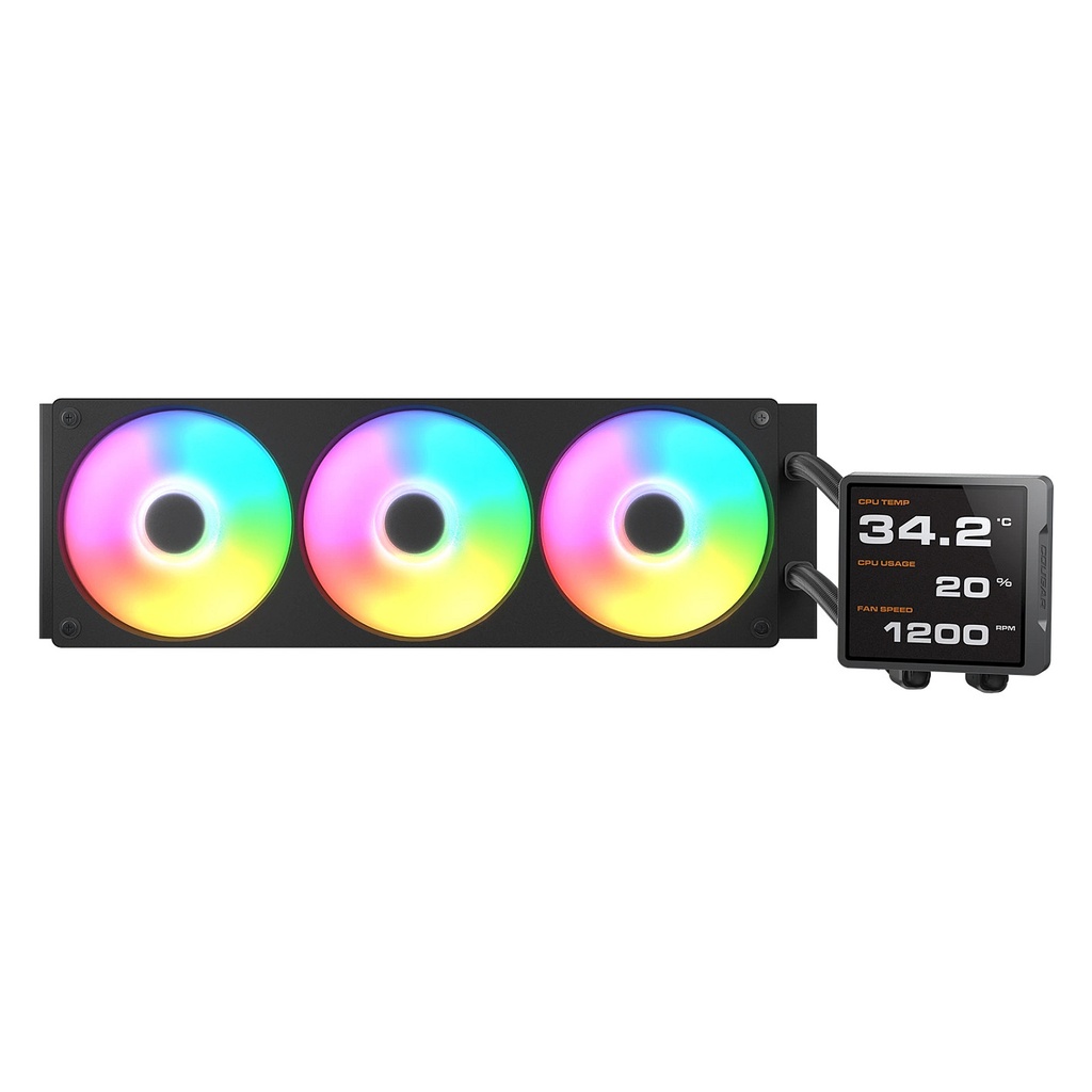K COUGAR CPU Water Cooling Poseidon Vistek Pro 360,ARGB,Schw.