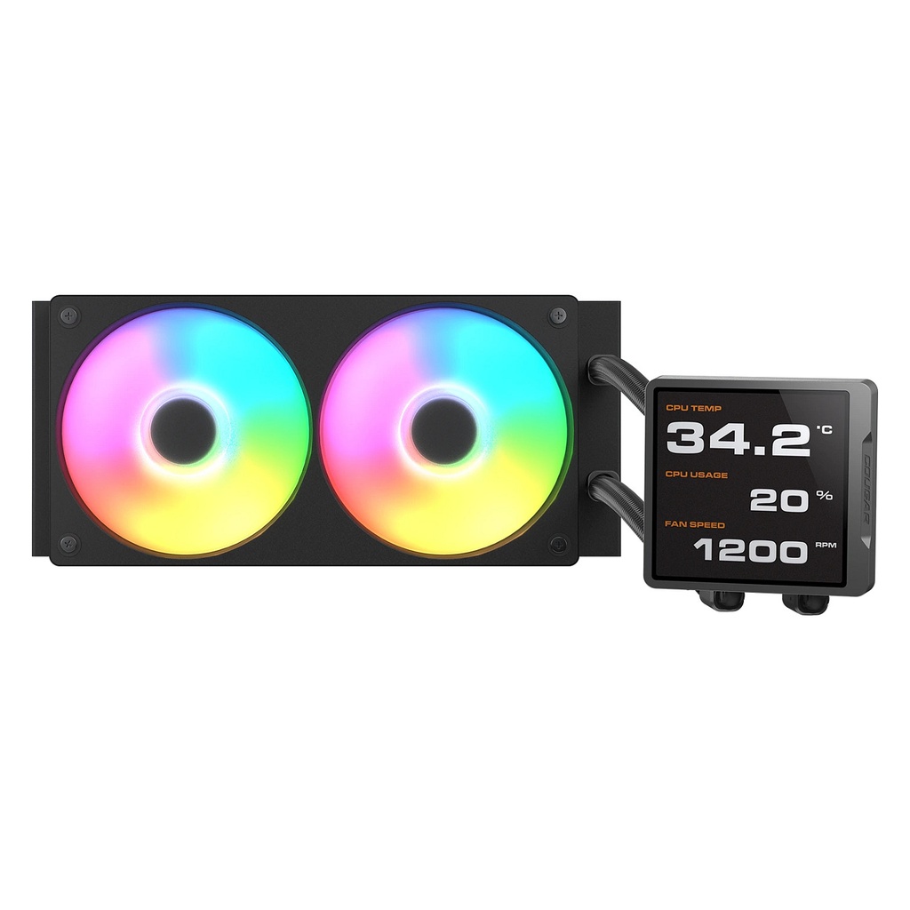 K COUGAR CPU Water Cooling Poseidon Vistek Pro 240,ARGB,Schw.