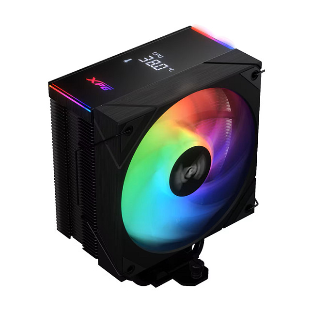 XPG Maestro Plus 42SA CPU Air Cooler with Digital Display — 220W TDP, 120mm ARGB (Black)