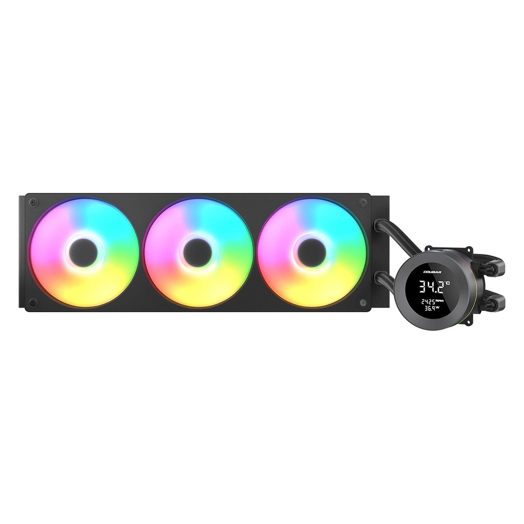 COUGAR Poseidon Vistek 360 ARGB AIO CPU Liquid Cooler — Black