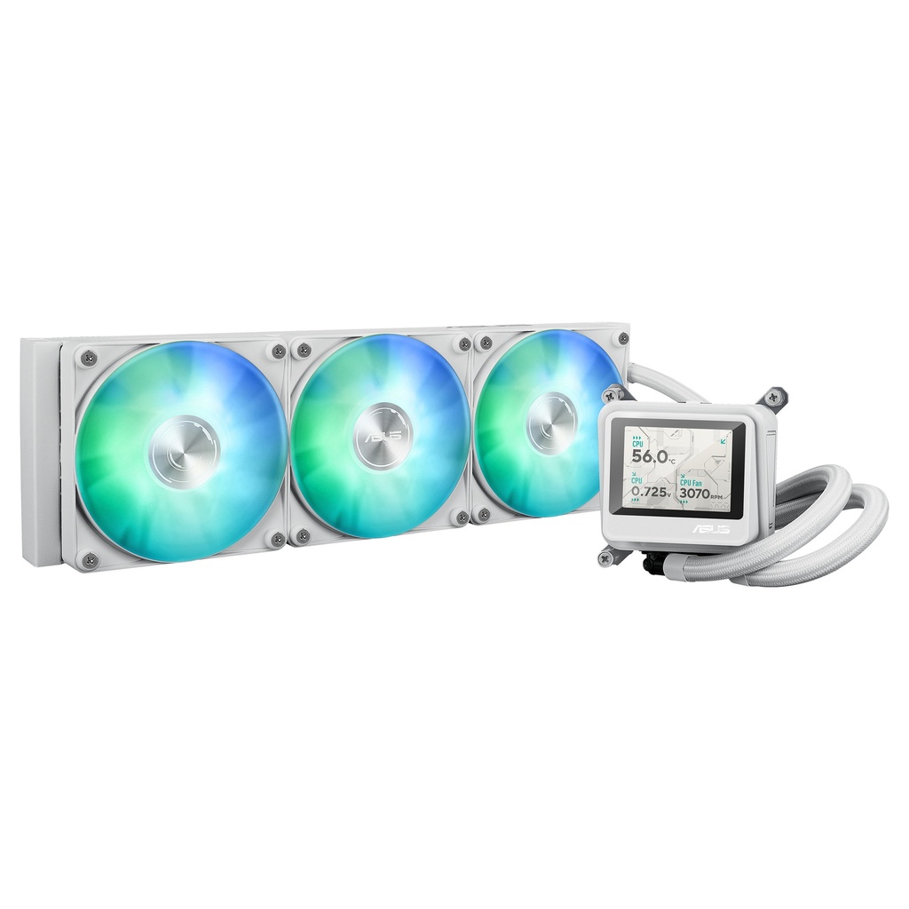 K ASUS MAX GAMING LC 360 ARGB LCD White All-in-One Liquid Cooler