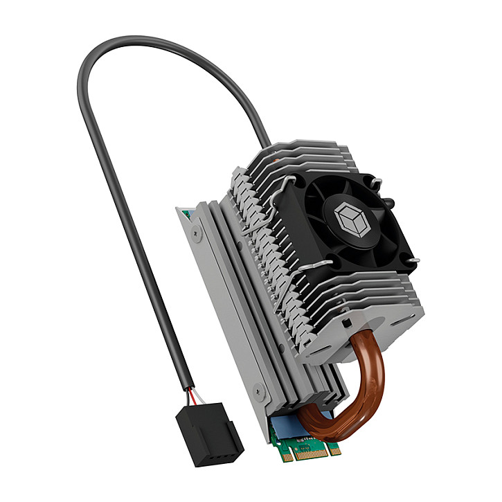 ICY BOX IcyBox M.2 SSD Heatsink — Swivel-Mount NVMe - IB-M2HSF-705 - IB-M2HSF-705 Air - IB-M2HSF-705