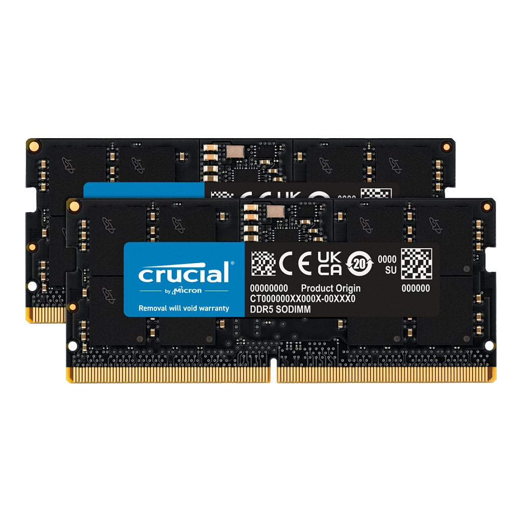 Crucial 32GB (2x16GB) DDR5-4800 SO-DIMM - CT2K16G48C40S5