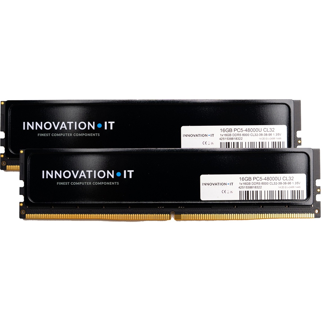 6000 32GB Innovation IT (Kit 2x16GB) CL32 1.35V Heatspreader · CL32-38-38-96